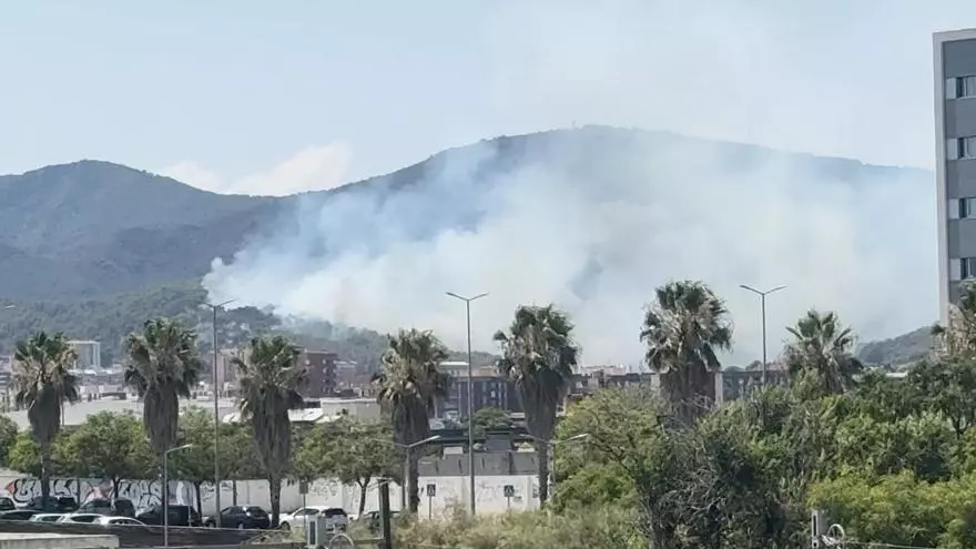 Un incendio forestal en Gavà obliga a confinar a 6000 personas