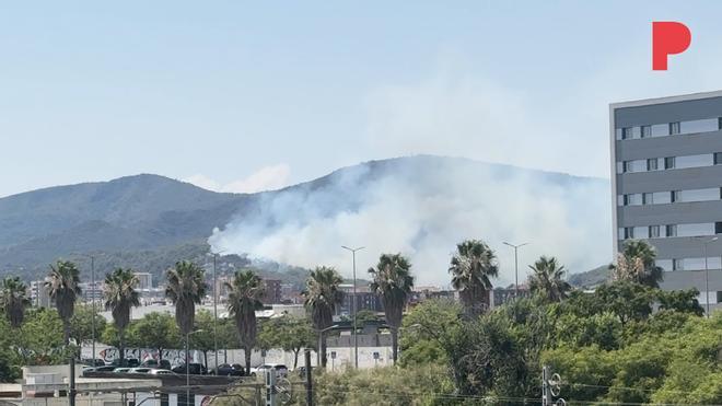 Un incendio forestal en Gavà obliga a confinar a 6000 personas