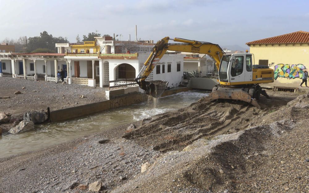 Daños en el litoral de Camp de Morvedre tras el paso del temporal Gloria