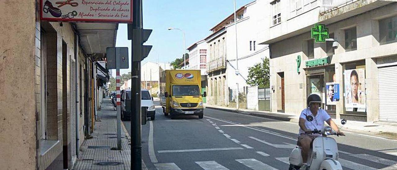 Una vista del casco urbano de Seixo, en Marín.