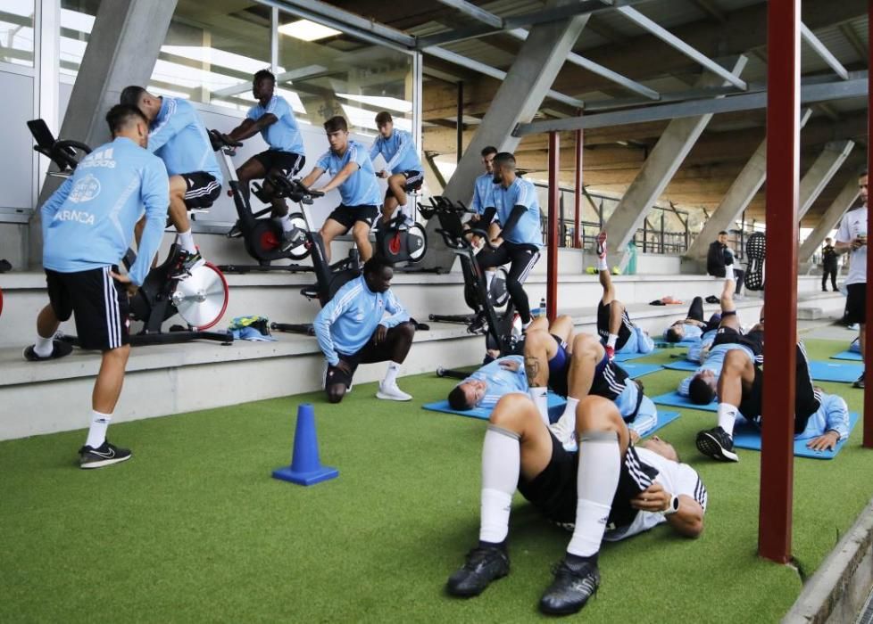 El Celta continúa los entrenamientos de pretemporada en A Madroa