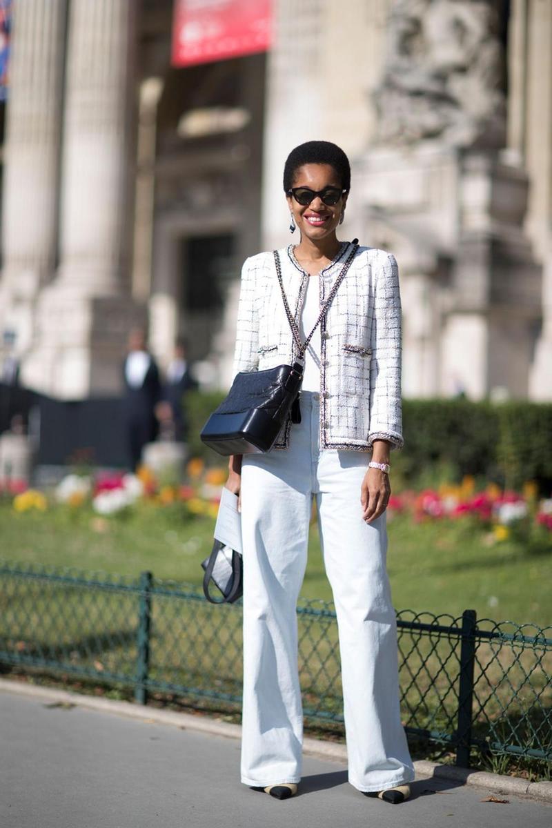 Street Style Alta Costura: chaqueta de tweed