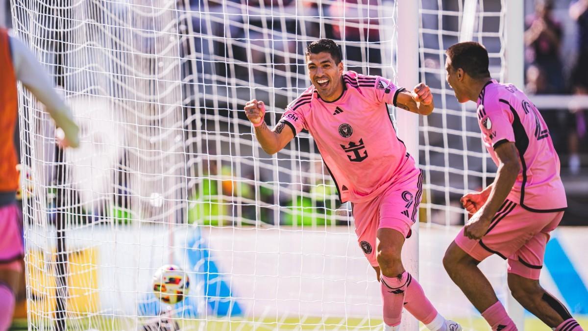 Luis Suárez celebra un gol con el Inter Miami