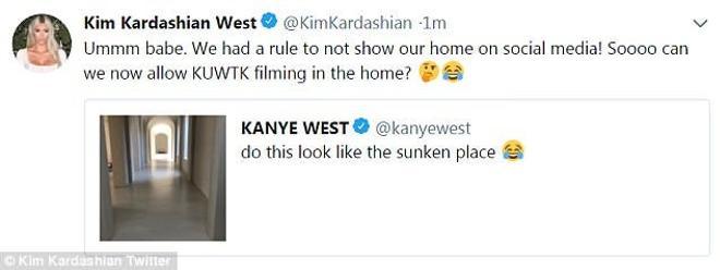 Kim regaña a su marido por twitter