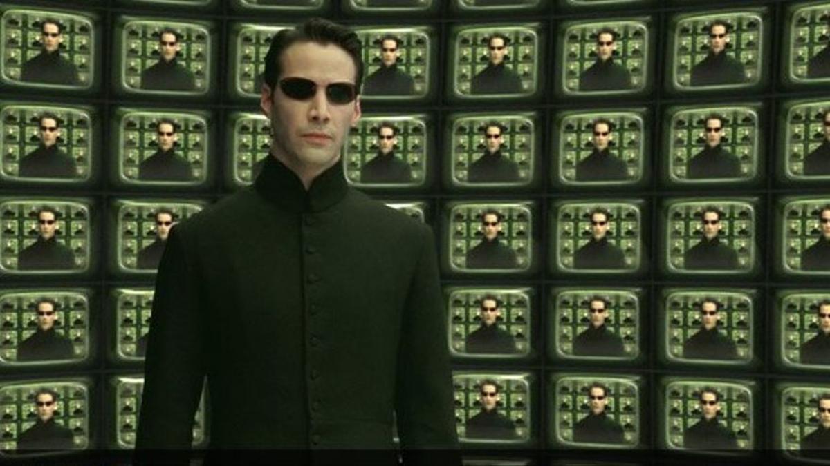 Keanu Reeves, multiplicado ad inifinitum en 'Matrix Reloaded'.