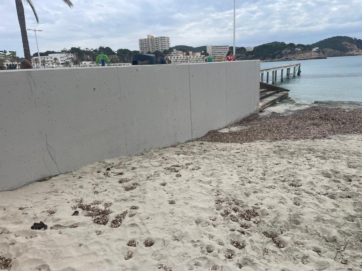 Una de las paredes que se han repintado