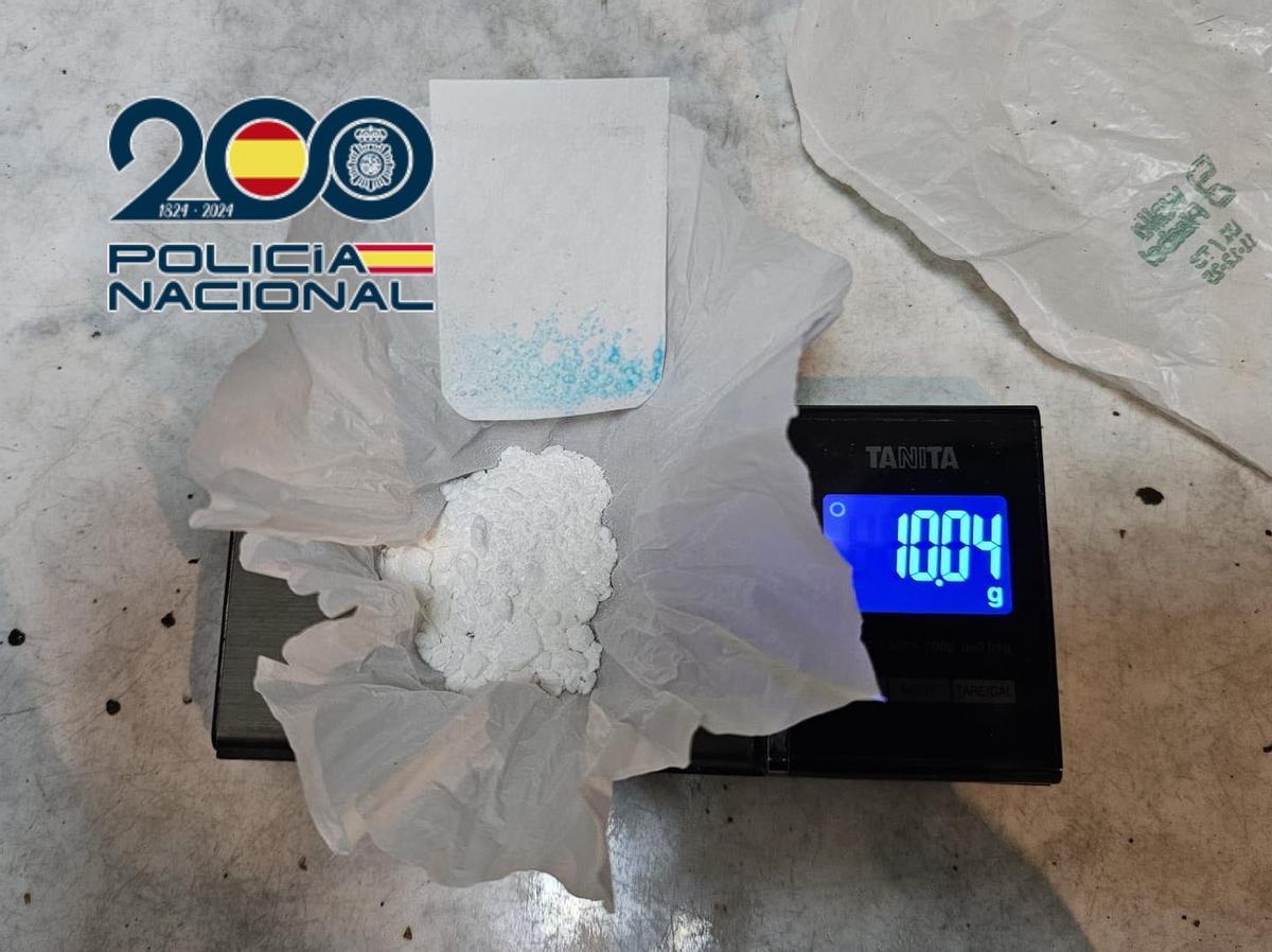 Parte de la sustancia intervenida durante la actuación de la Policía Nacional en Carrús.