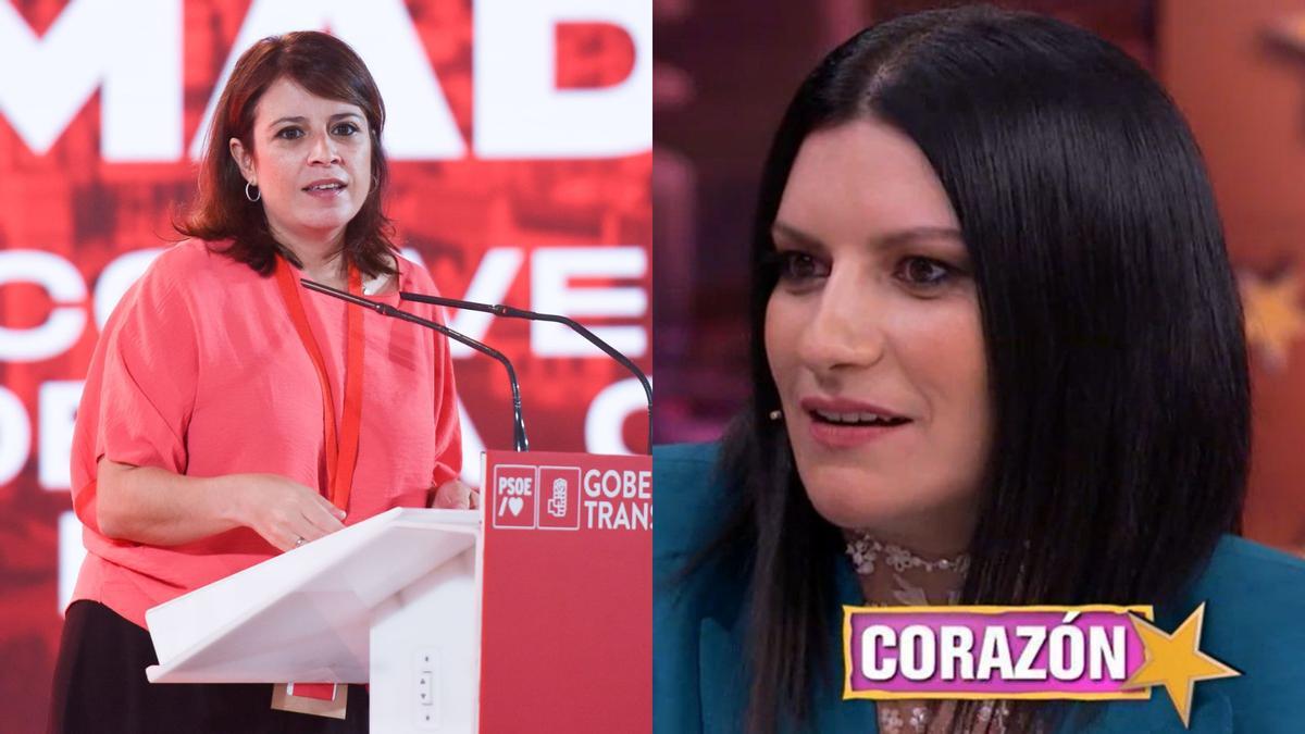 Adriana Lastra y Laura Pausini