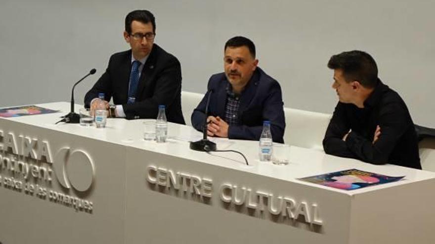 Hermosilla, Borrell y Torres en la inauguración de la Setmana Pedagògica.