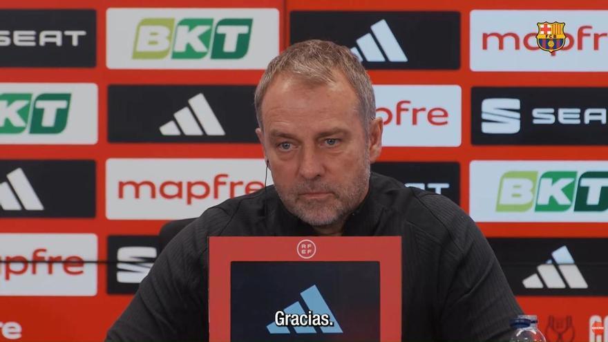 Flick responde con un dardo a un periodista sobre la clasificación del Barça en Copa del Rey