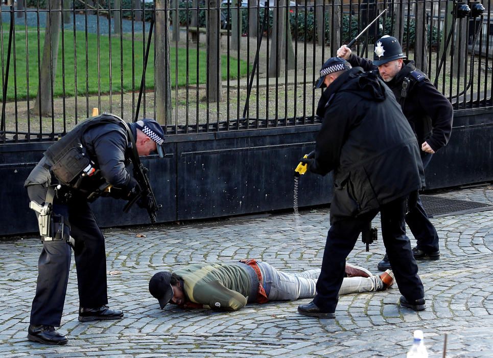Armed police taser a man inside the grounds of ...