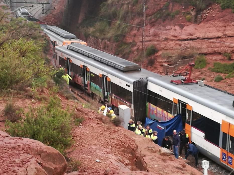 Un tren descarrila a Vacarisses