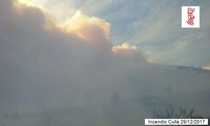 Incendio forestal en Culla