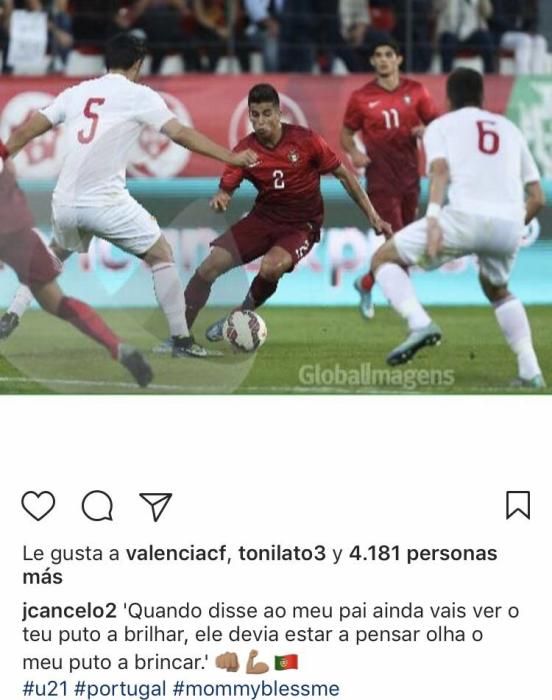 Los mensajes de Cancelo a su madre