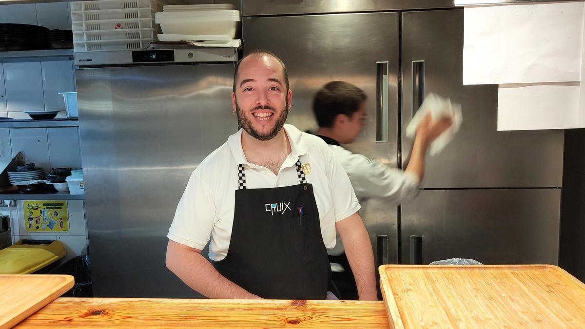El cocinero Miquel Pardo en el restaurante Cruix.