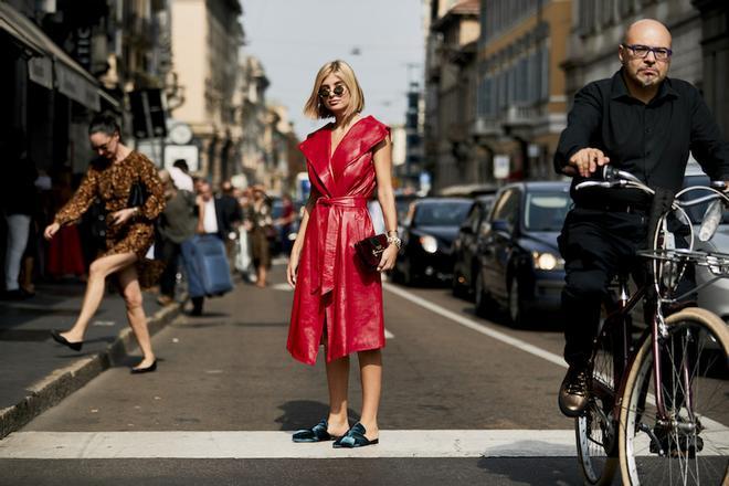 Mules planos en el 'street style' de Milán