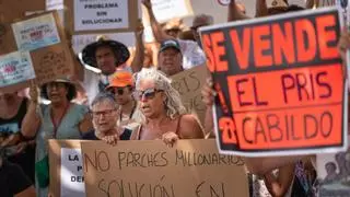 Vecinos de El Pris, en Tacoronte, protestan contra la solución del Cabildo para encauzar el agua: "Es un regalo envenenado"