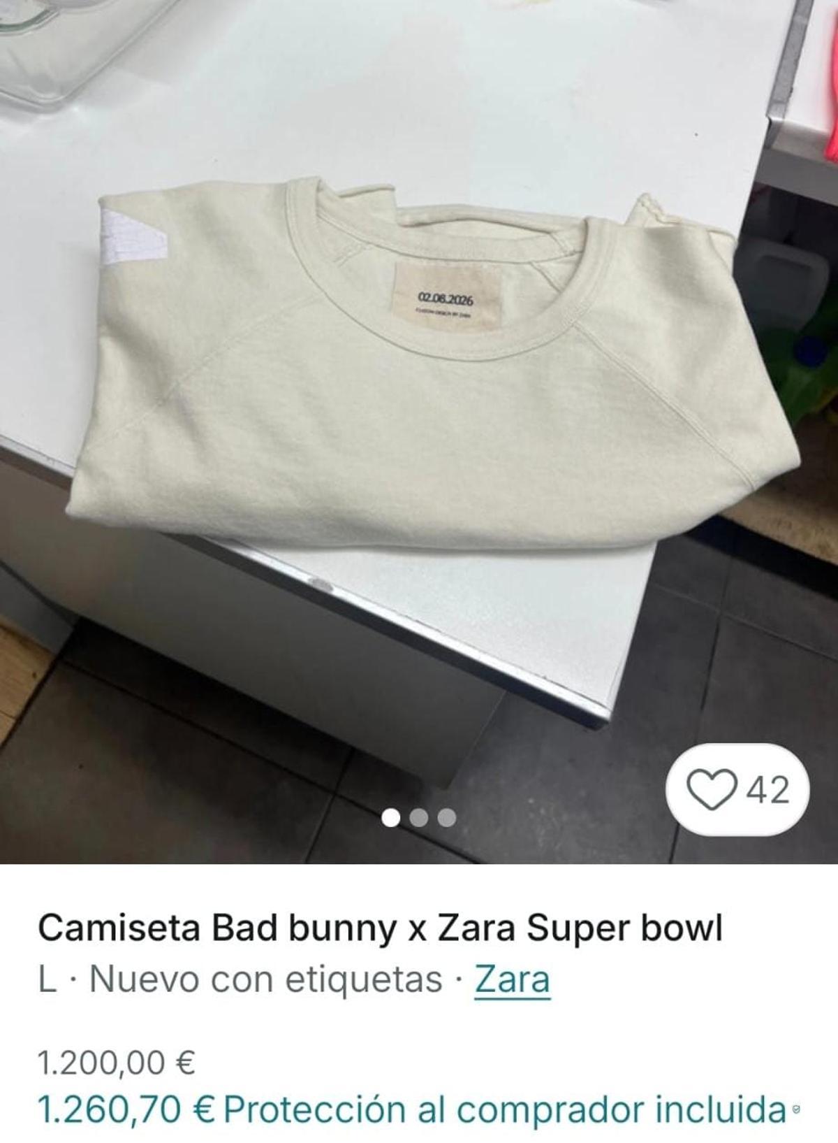 Camiseta de Bad Bunny, a la venta.
