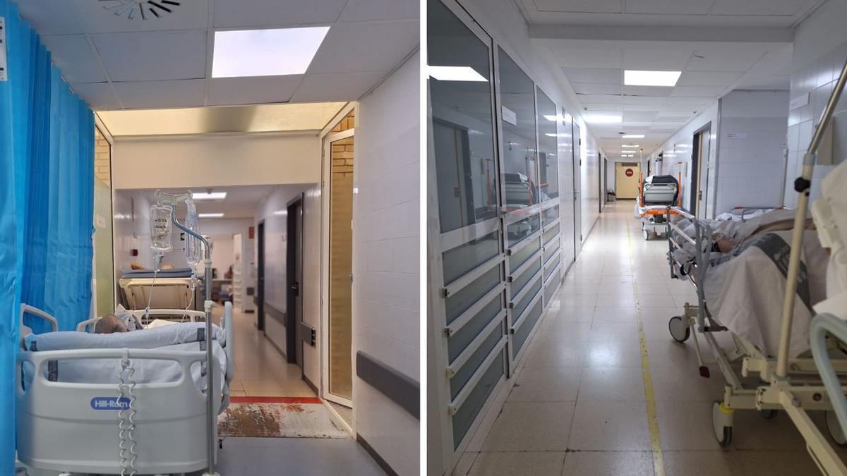 Aspecto que ofrecían este martes los pasillos del Hospital de La Vila.