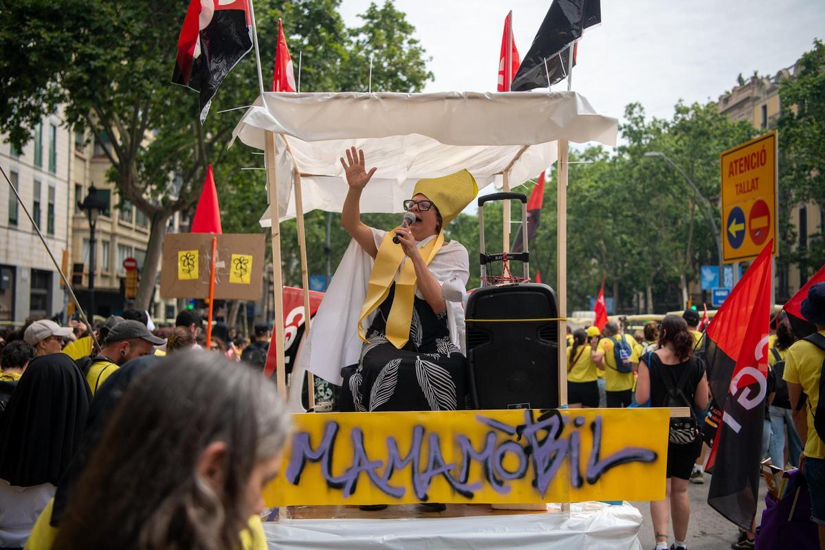 Manifestación de profesores en Barcelona