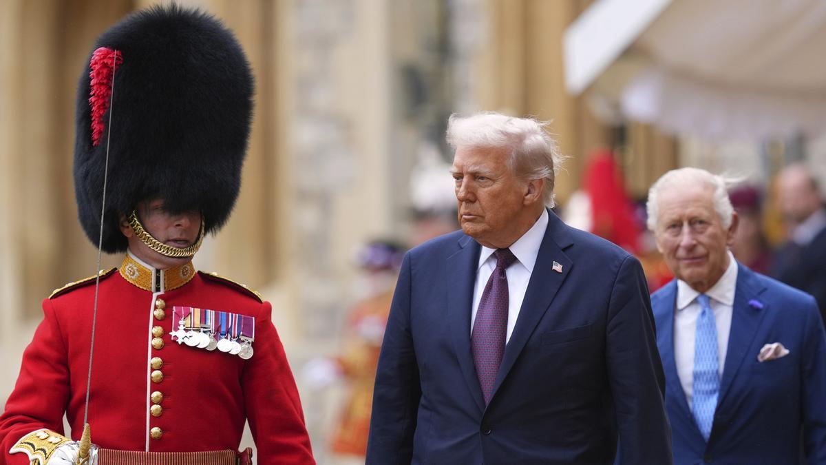 Donald Trump y Melania Trump, en su segunda visita de estado al Reino Unido.
