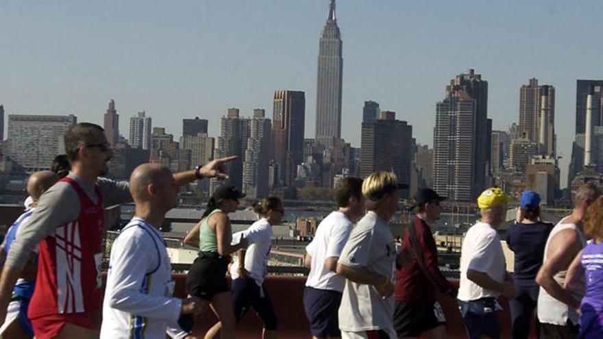 Corredores en el maratón de Nueva York