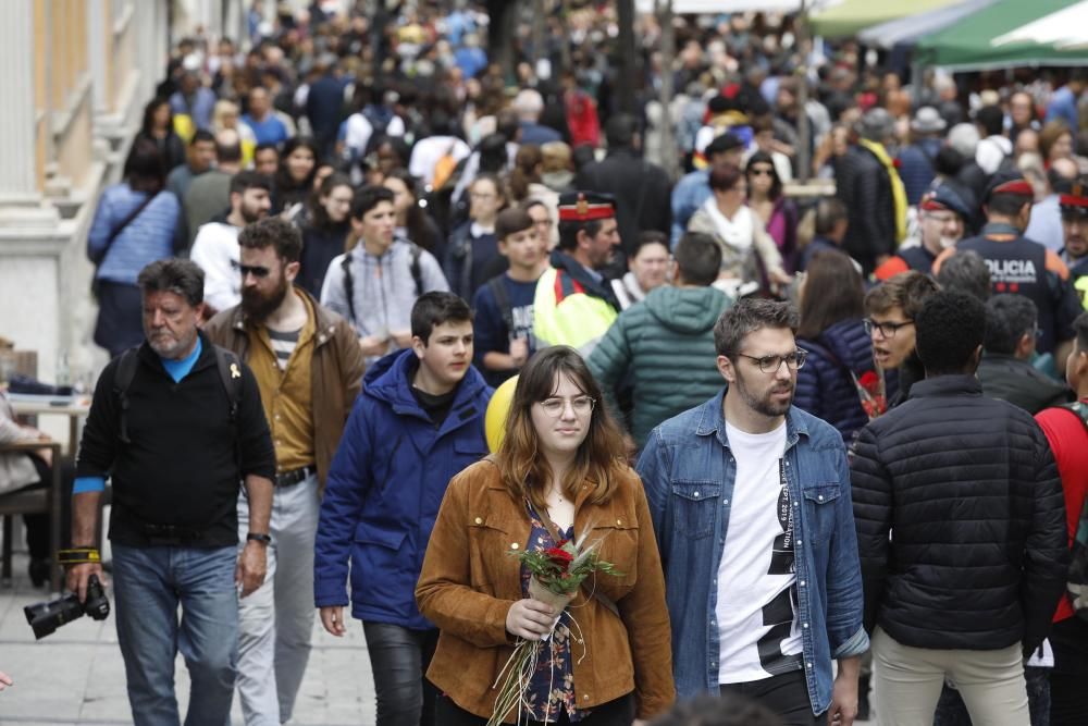 Diada de Sant Jordi 2019 a Girona.