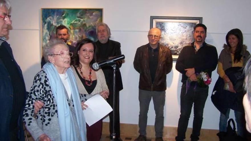 Mila Gómez asistió a la inauguración de la exposición.