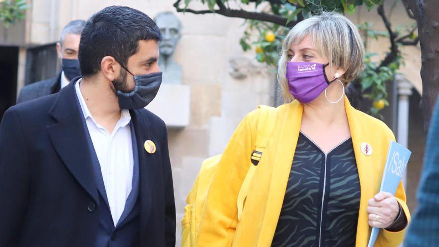 El conseller de Treball i Afers Socials, Chakir El Homrani, i la consellera de Salut, Alba Vergés el 24 de novembre