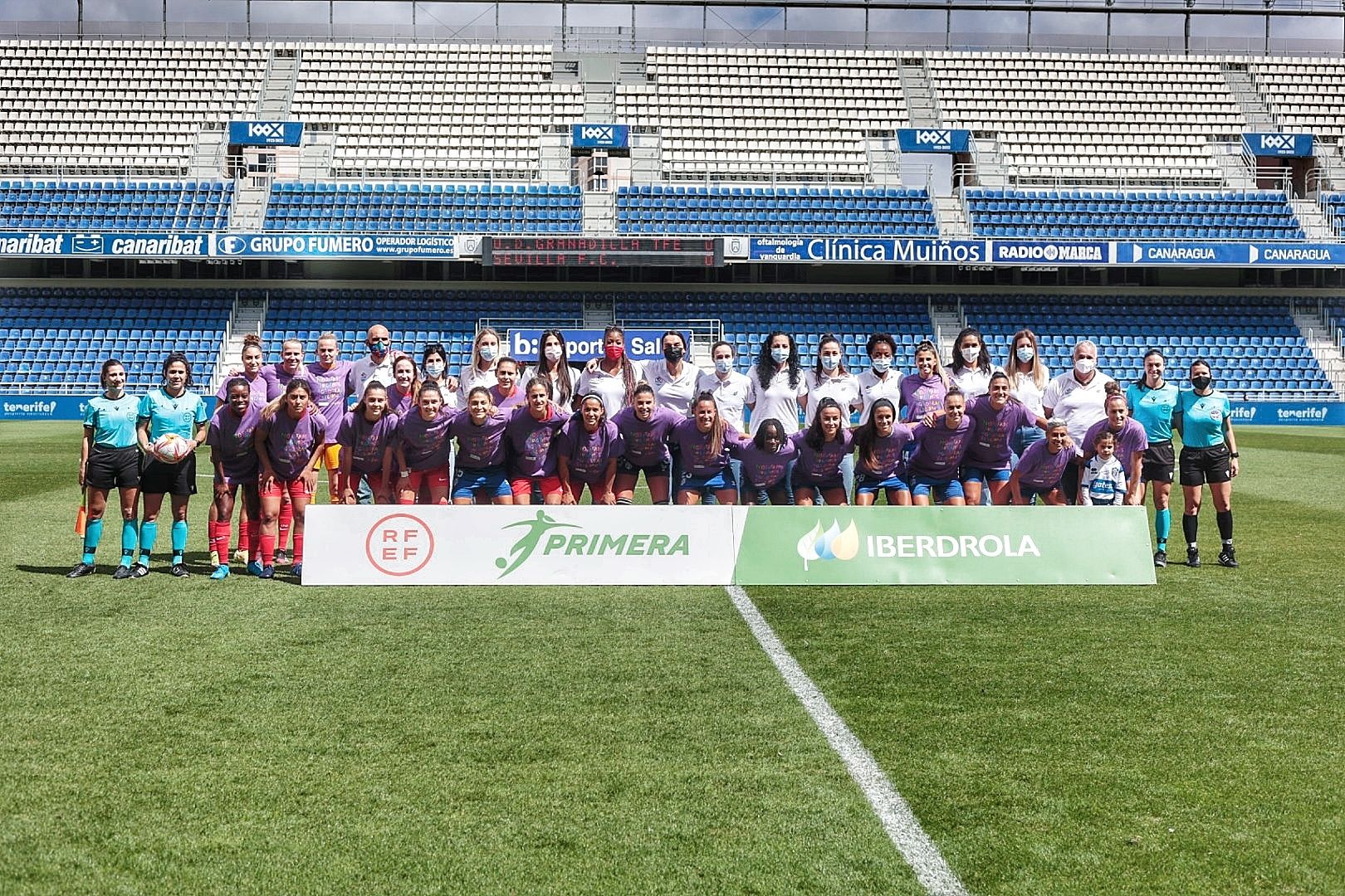 Partido futbol UDG Tenerife-Sevilla de Primera Iberdrola liga femenina