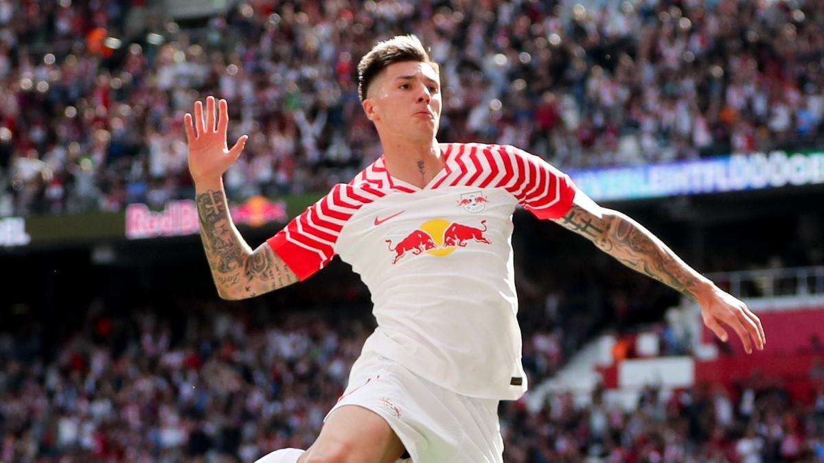 Benjamin Sesko, delantero del RB Leipzig