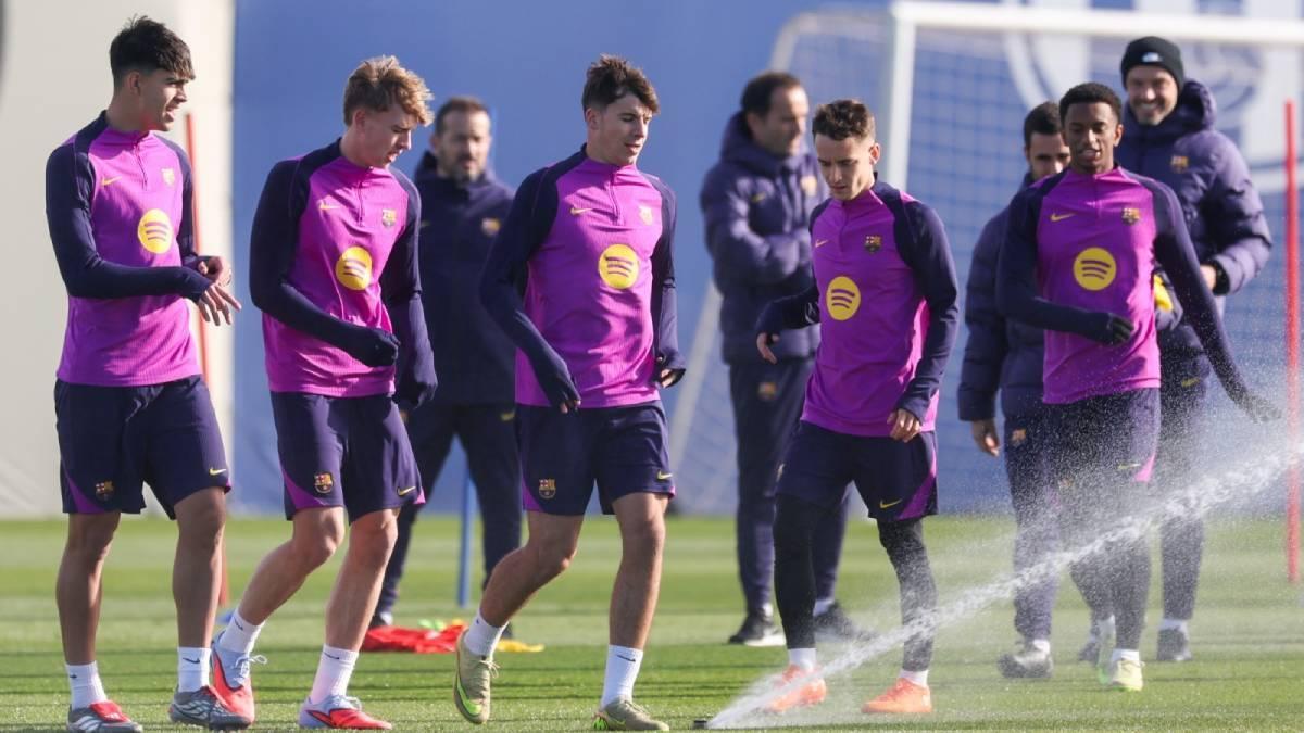 Tommy Marques, Jofre, Bernal y Balde en un entrenamiento