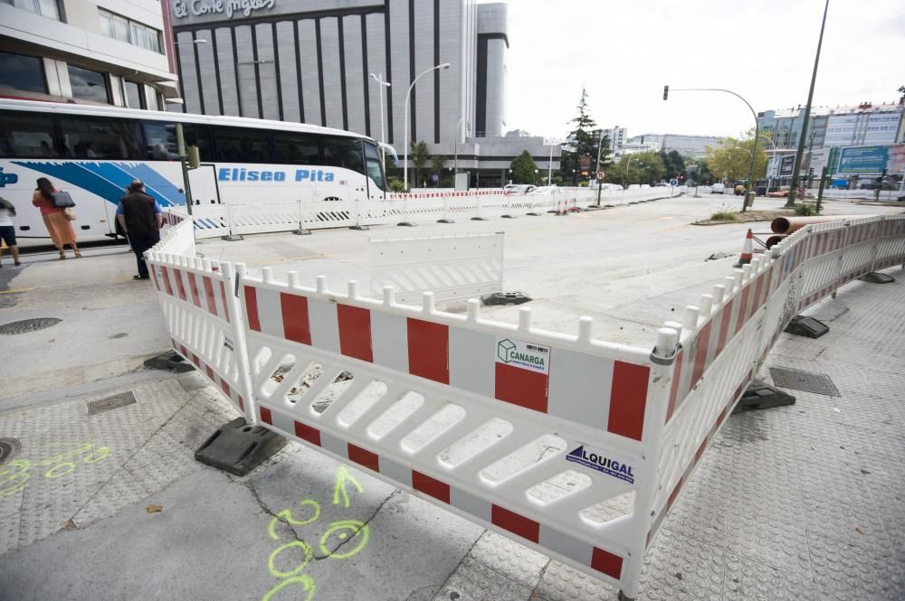 Los trabajos en la intersección afectan al tráfico y a las líneas de los buses 21, 23 y 23A.