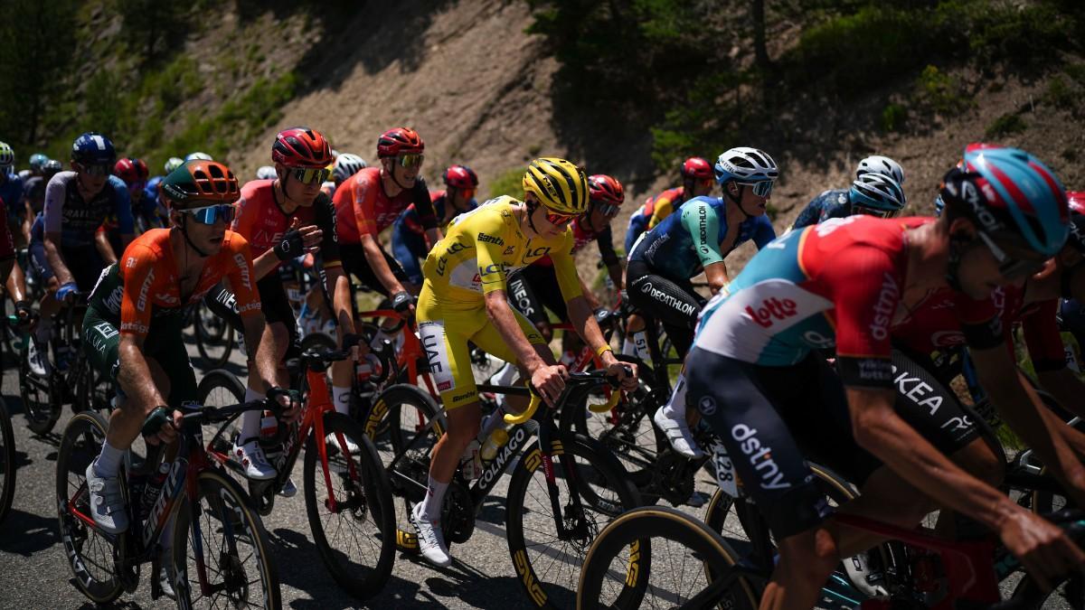 Imagen del pelotón durante la etapa 18 del Tour de Francia
