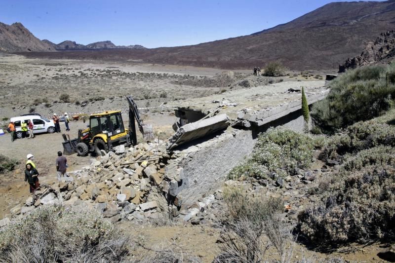 Demolición del refugio del Valle de Ucanca