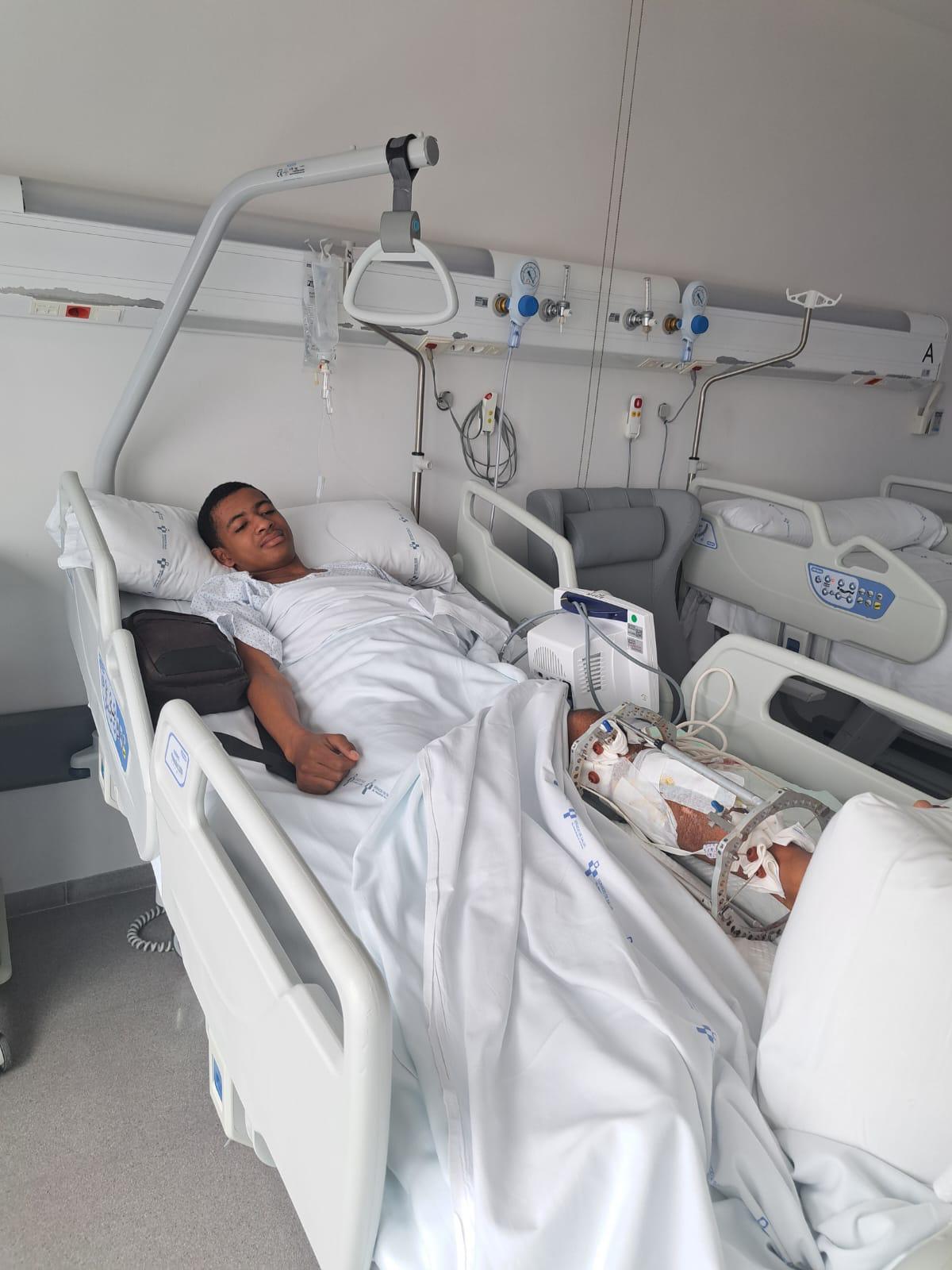 Princio, durante su estancia en el HUCA.