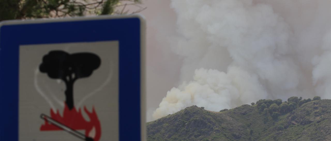 Incendio en Sierra Bermeja iniciado en Pujerra.