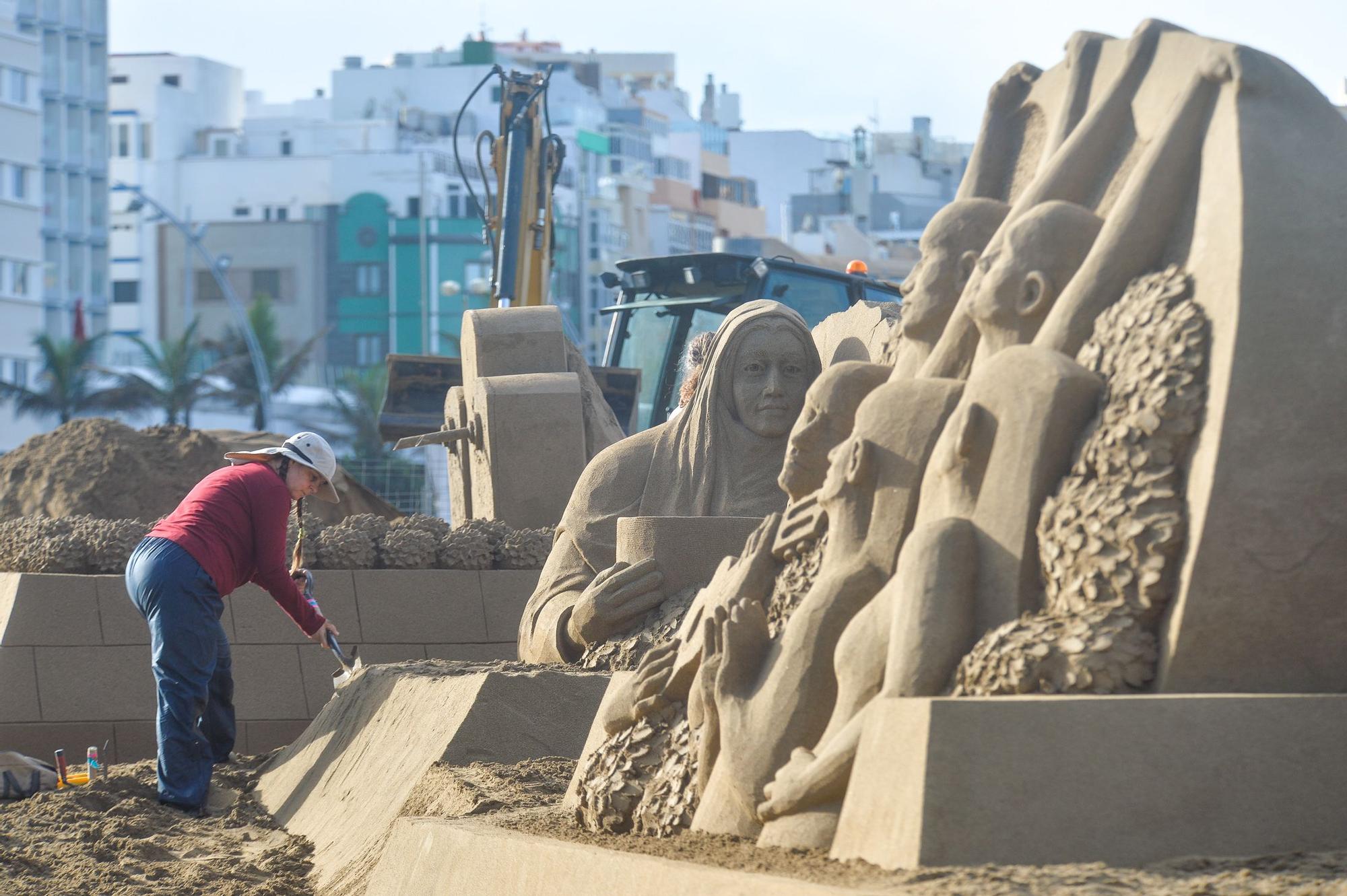 Belén de arena en Las Canteras