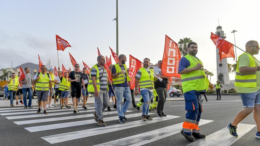 La primer jornada de la huelga de transporte no deja incidencias destacables en Las Palmas
