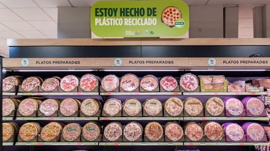 Mercadona incorpora plástico reciclado en los envases de sus pizzas refrigeradas