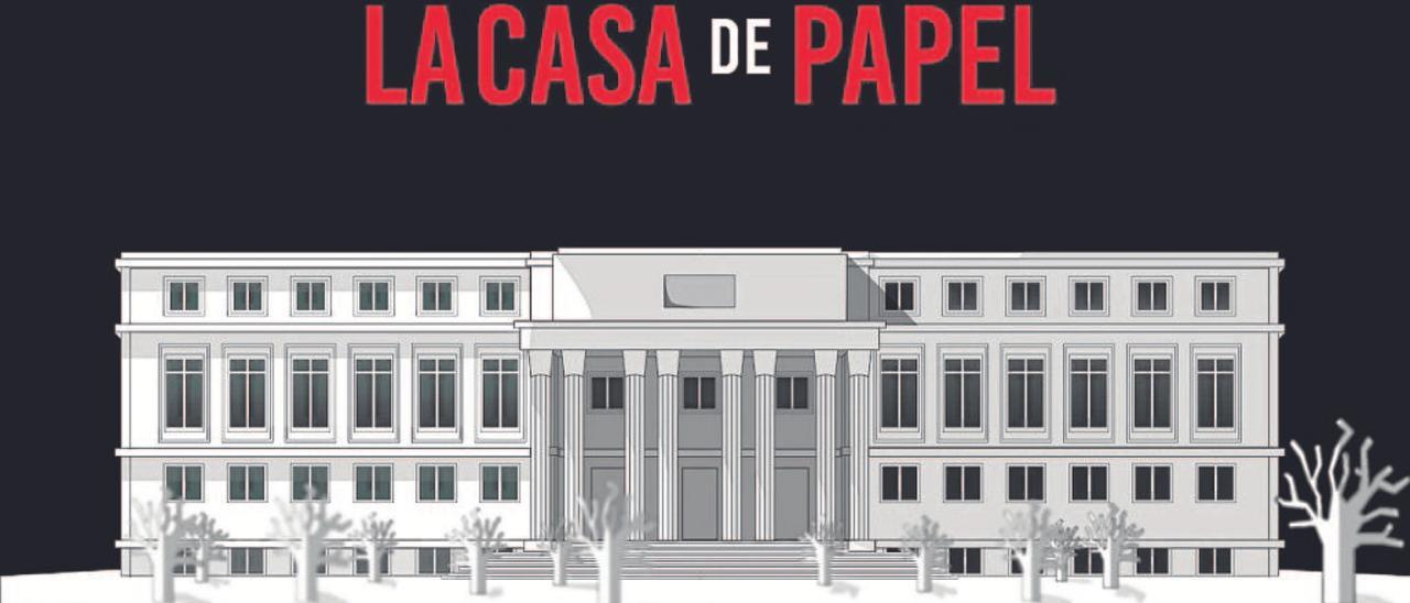 La cabecera de La Casa de Papel, con la productora alicantina Fina Martínez