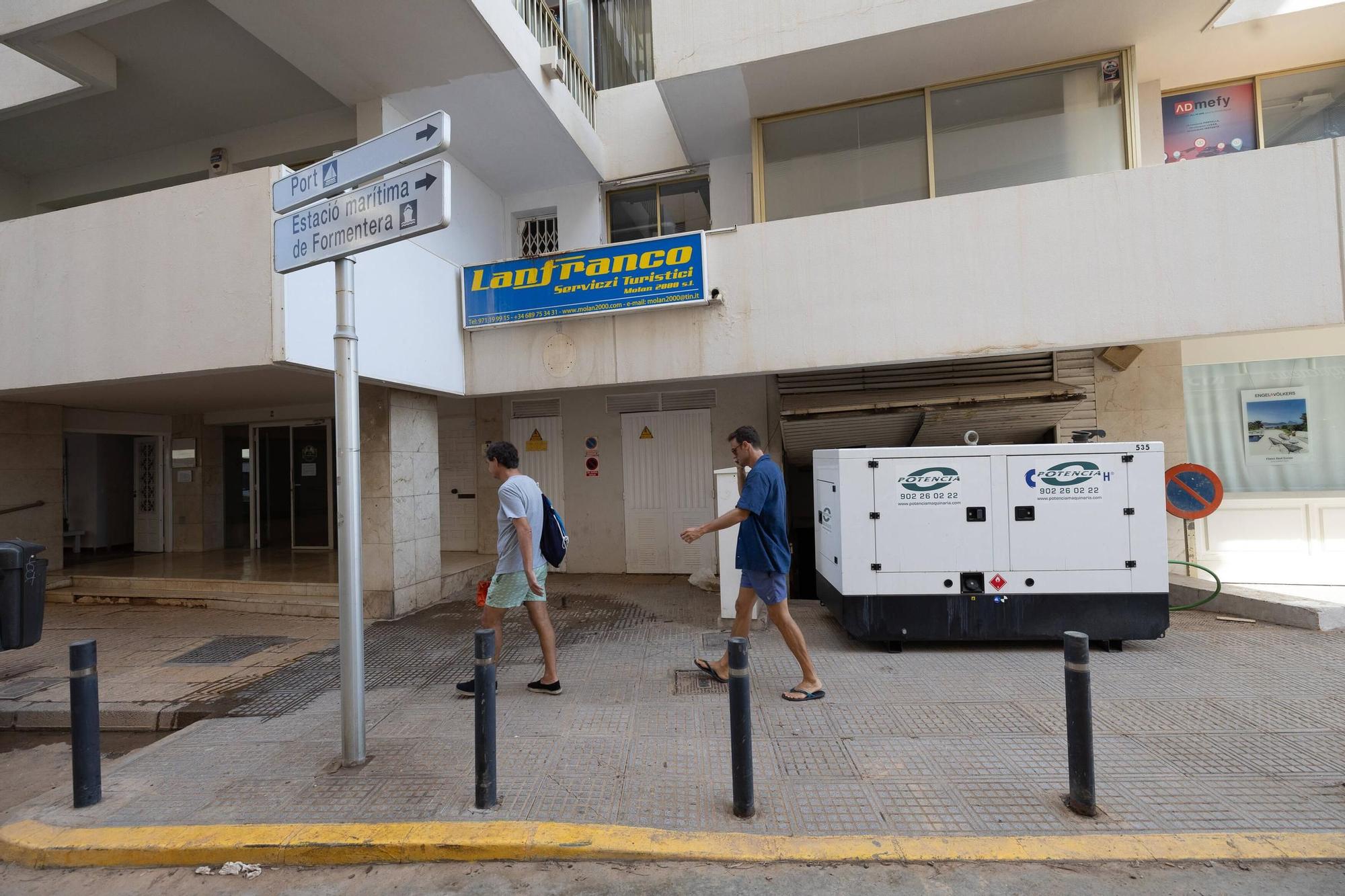 Así siguen los negocios afectados por la dana en Ibiza.