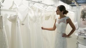 Vestits exposats a la Barcelona Bridal Week.