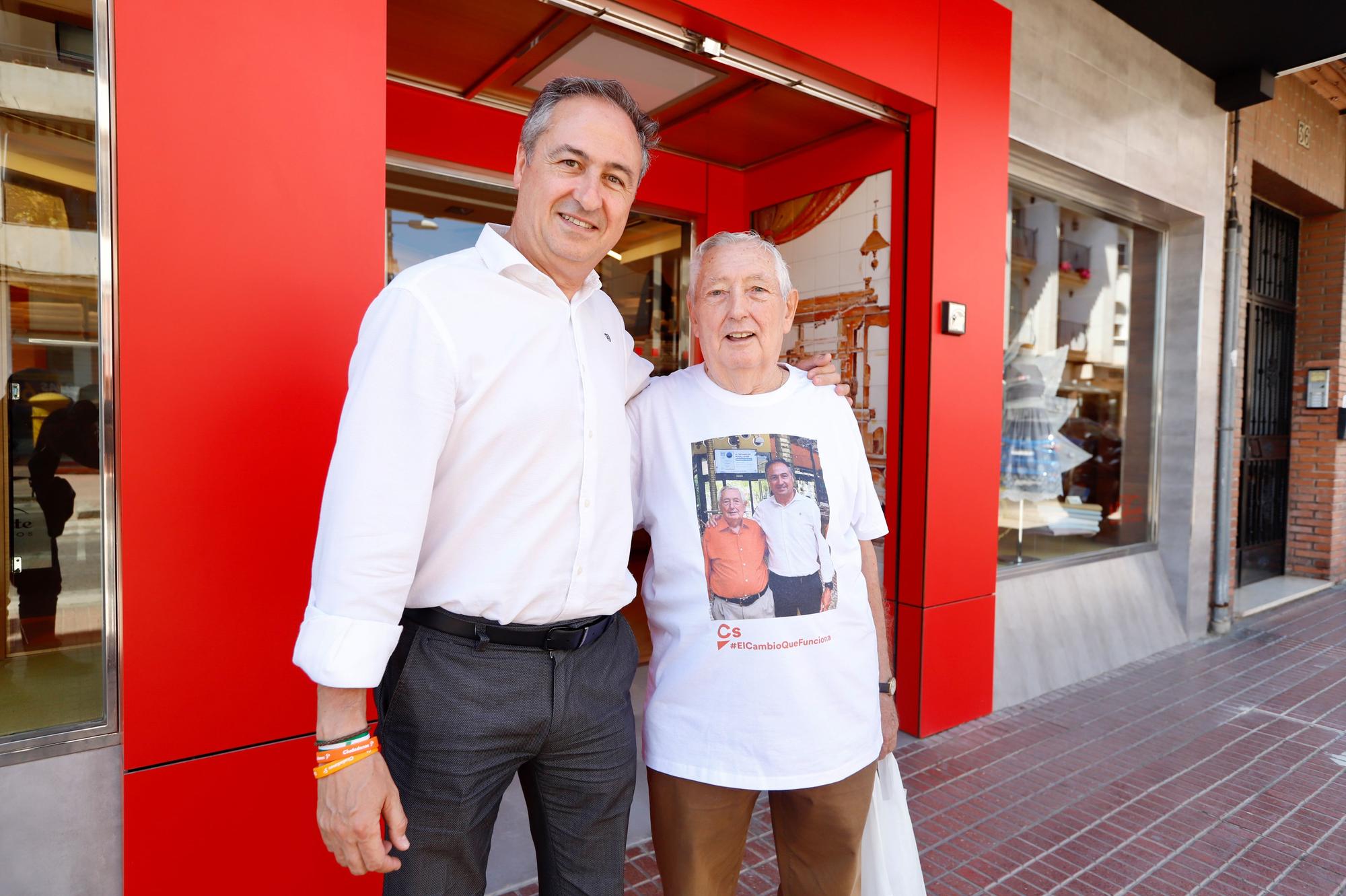 Jornada electoral de Ciudadanos visitando La Viñuela y ASAENEC