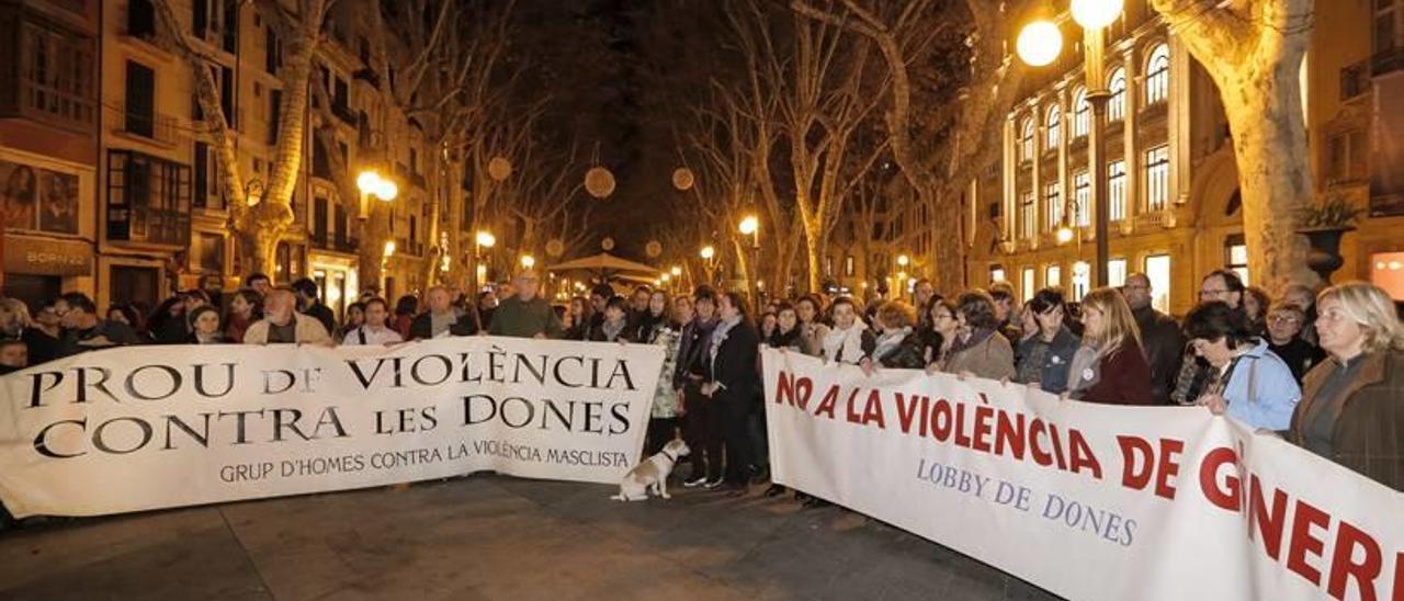 Manifestación contra la violencia machista celebrada en el Born en abril de 2015.