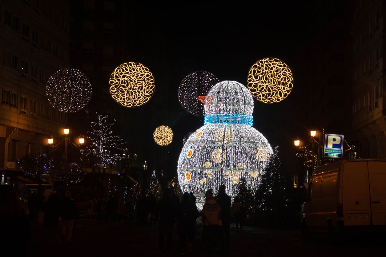 Luces de Navidad en Vigo.