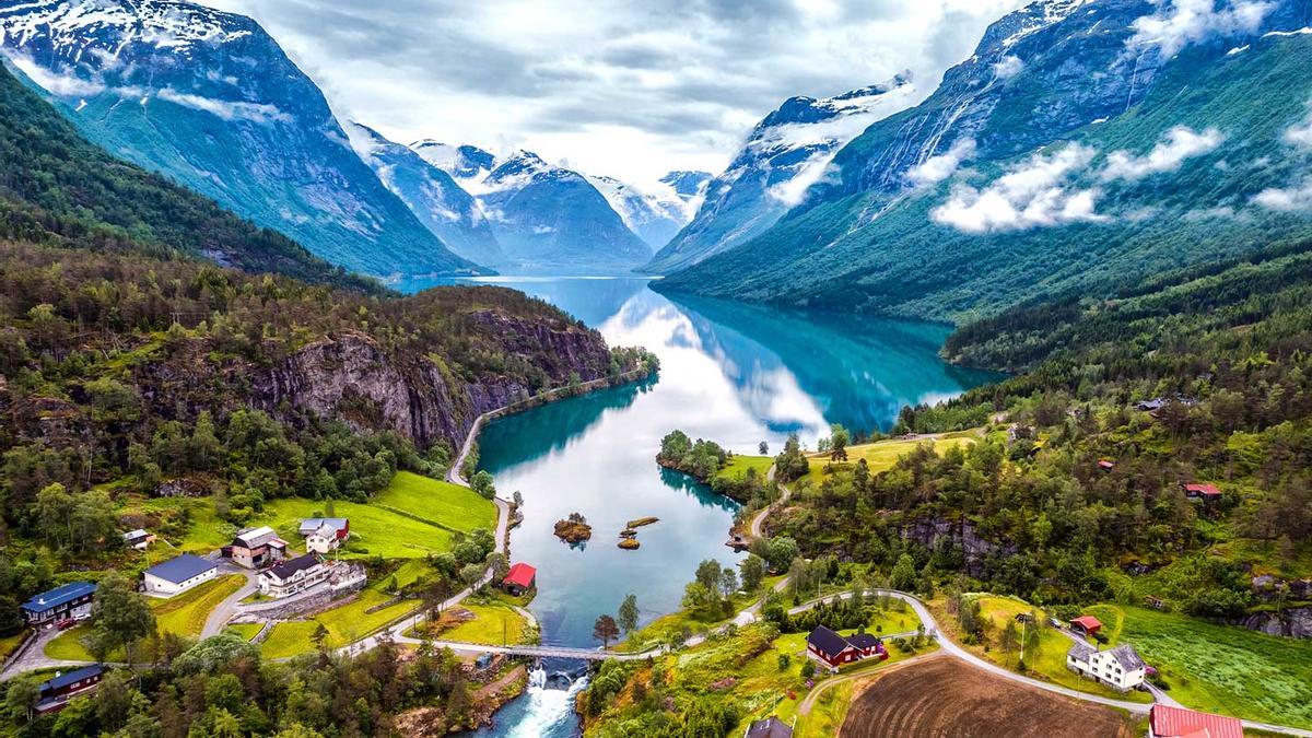 Pueblo Geiranger, en Noruega