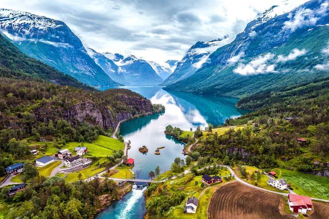 Pueblo Geiranger, en Noruega