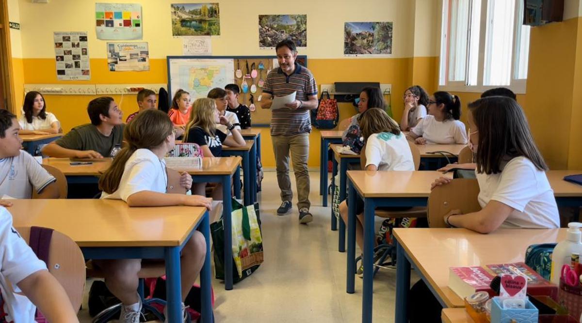 Escena del cortometraje, en una clase del Revello de Toro.