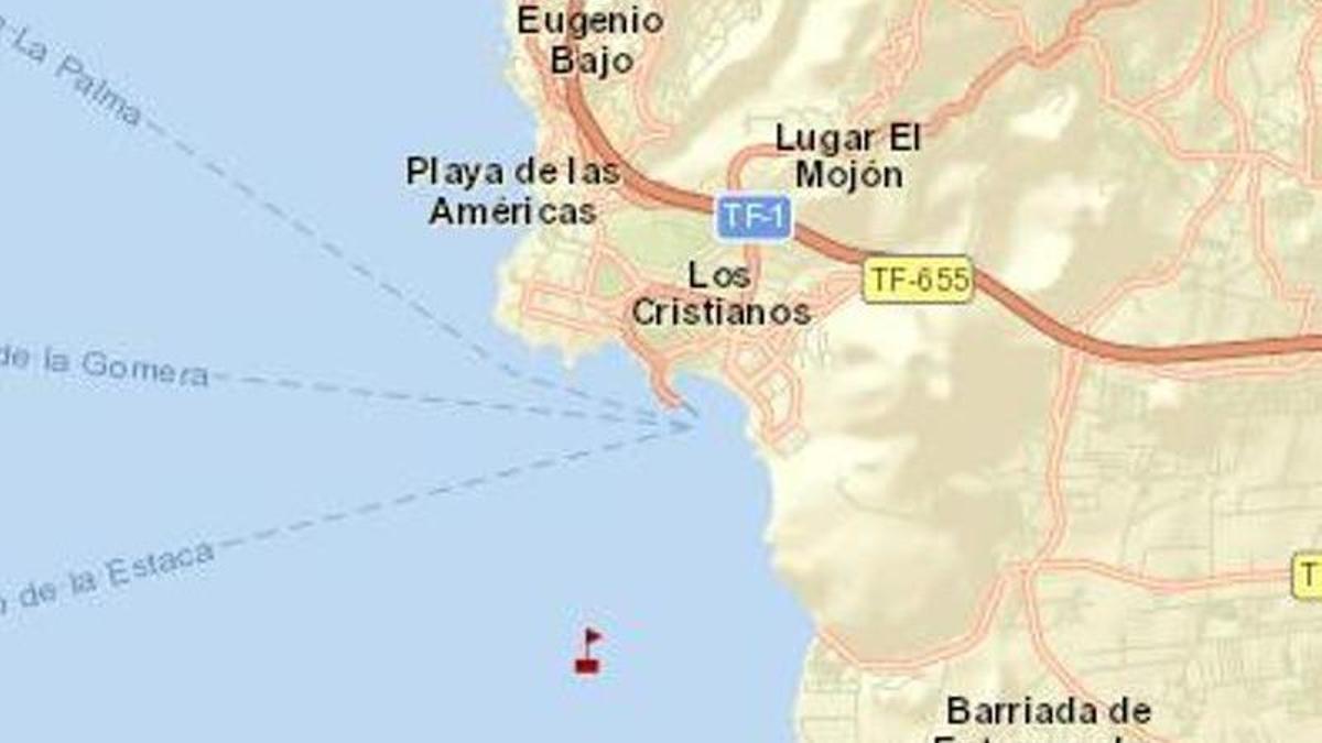 Ubicación de la embarcación remolcada